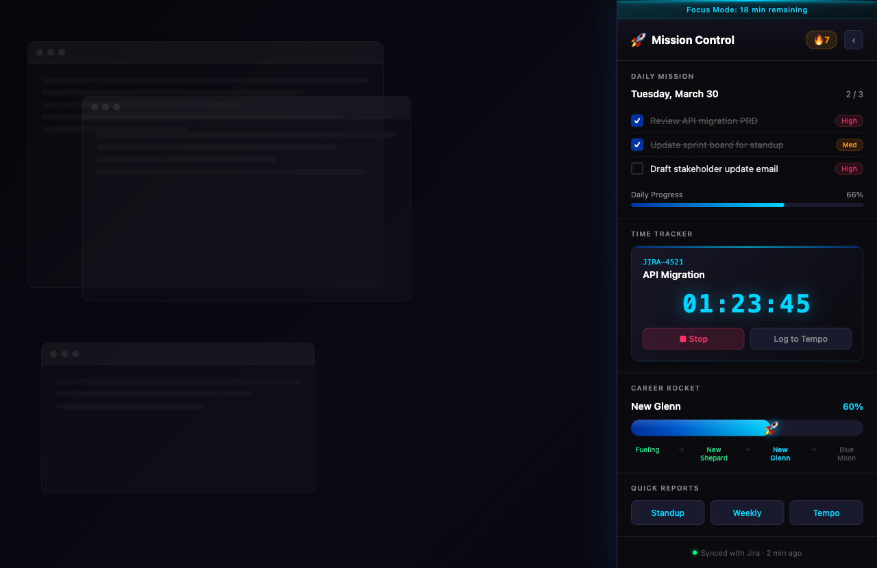 Mission Control PM Sidebar App